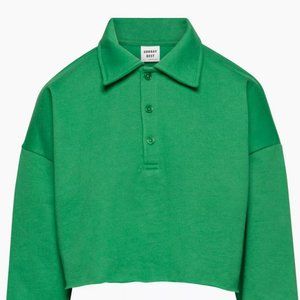 Aritzia Sunday Best Cropped Fleece Polo
